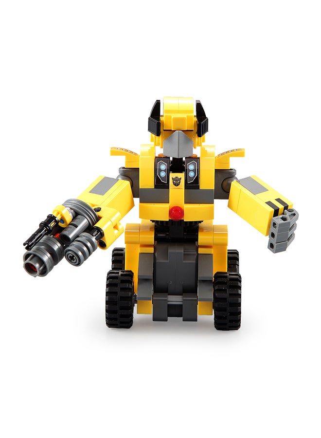 CaDA CaDA 2 in 1 Car Toy Building Blocks Yellow Hornet Robot  C52020W 267pcs for +6 Years old  - Image 5