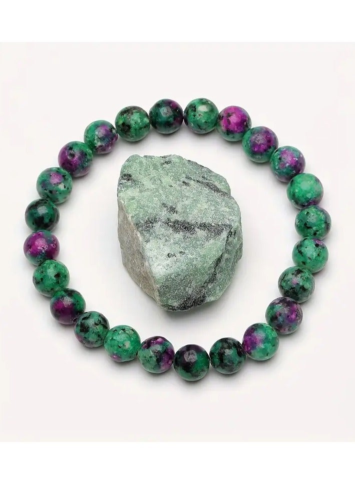 جلوسكي سوار تخفيف الإجهاد المرن الخرز الخضراء الطبيعي، هدية لكل من الرجال والنساء. - Image 5