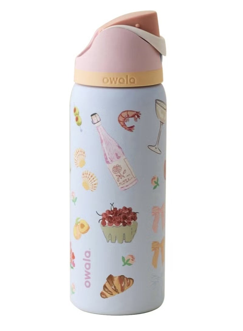 Owala Insulated Stainless Steel Water Bottle with Straw for Sports and Travel, 32-Ounce Kitchen Bread rolls Patten Water Bottle 32 OZ - Image 1