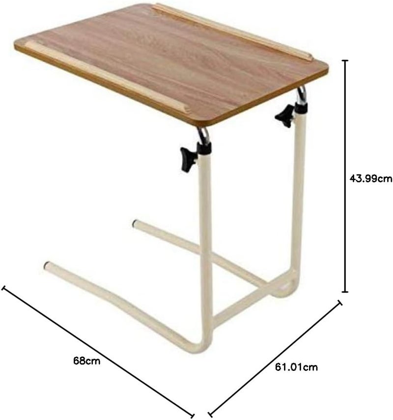 Homecraft Overbed Table Height Adjustable Lightweight ChairBed Table for Elderly Use for Meals Work and Activities 66 x 64 x 46 cm - Image 2