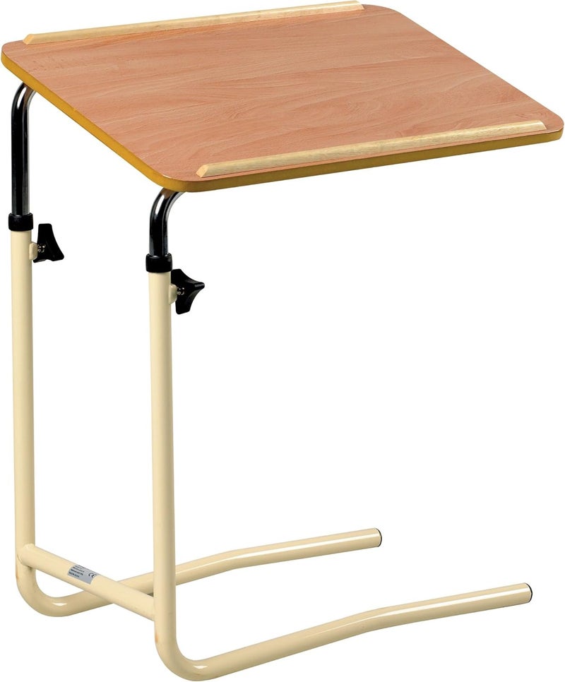 Homecraft Overbed Table Height Adjustable Lightweight ChairBed Table for Elderly Use for Meals Work and Activities 66 x 64 x 46 cm - Image 1