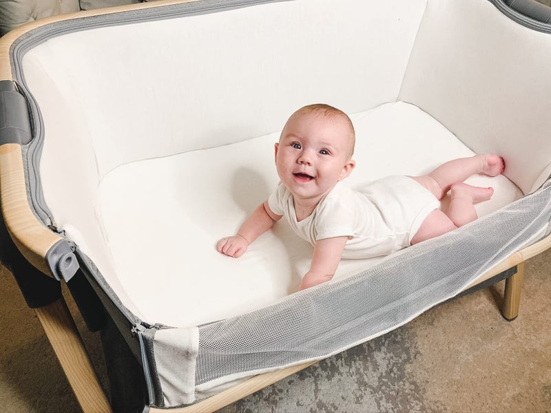 BaeBae Goods Bassinet Bed Sheets â€“ Premium Bassinet Fitted Sheet for Halo, Mika Micky, Maxi Cosi & Others - 4 Pack 100% Jersey Knit - Bassinet Bedding for Standard Size Oval or Halo Bassinet Pads for Boys & Girls - Image 3