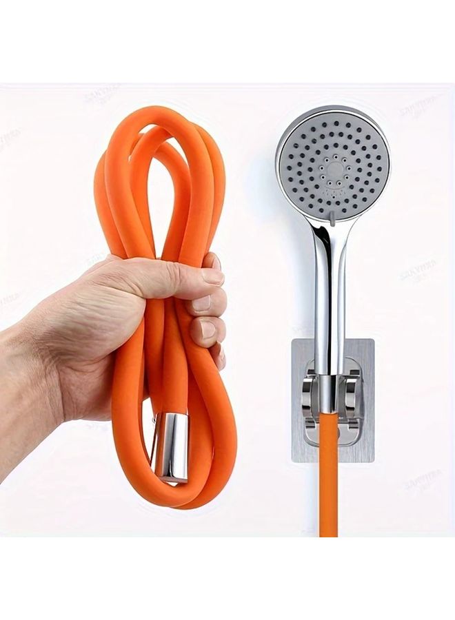 79 Inch Black Handheld Shower Head Extension Hose Adjustable Height Kink Resistant Easy Installation - Image 1