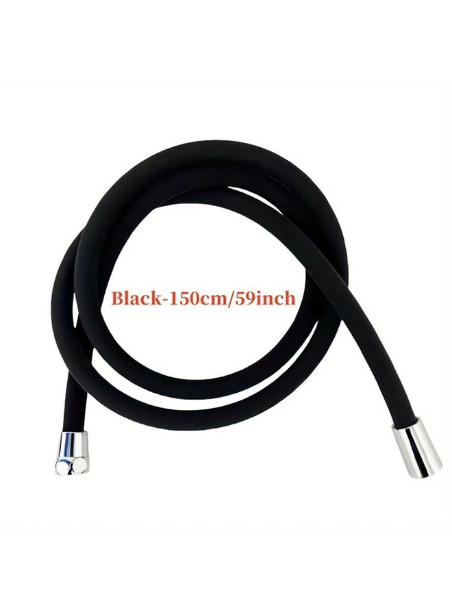 79 Inch Black Handheld Shower Head Extension Hose Adjustable Height Kink Resistant Easy Installation - Image 4