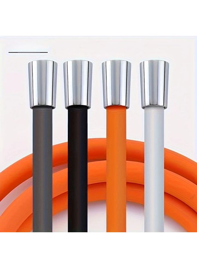 79 Inch Black Handheld Shower Head Extension Hose Adjustable Height Kink Resistant Easy Installation - Image 2