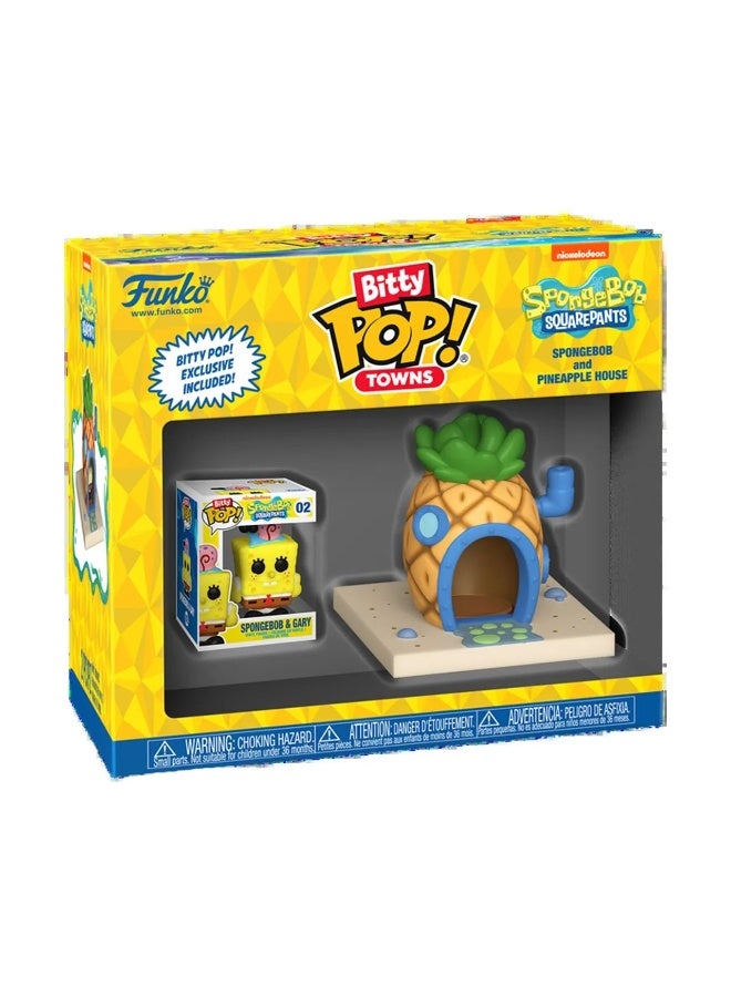 Funko Funko Bitty POP! Towns SpongeBob SquarePants SpongeBob and Pineapple House Vinyl Figure (5 cm) - Image 1