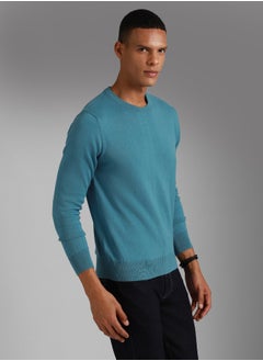 HIGH STAR Men Light Blue Sweater 