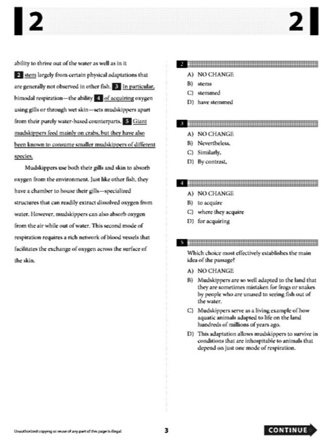 SAT Test Book - Writing and Language (2016 Edition)  - Image 4