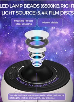 BORTONY Galaxy Projector Light with 12 Film Discs, Planetarium Star Projector, Starry Sky Night Light, Nebula/Moon/Celestial Galaxy Projector for Adults Kids Bedroom Decoration  - Image 4