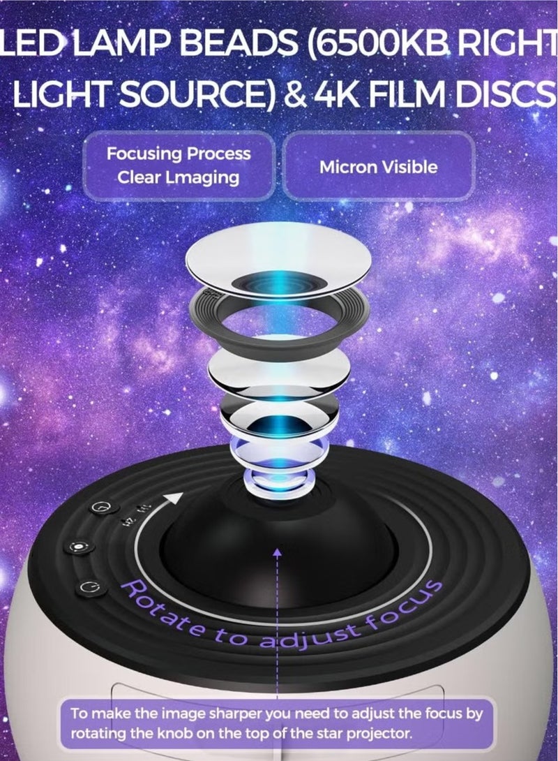 BORTONY Galaxy Projector Light with 12 Film Discs, Planetarium Star Projector, Starry Sky Night Light, Nebula/Moon/Celestial Galaxy Projector for Adults Kids Bedroom Decoration  - Image 4