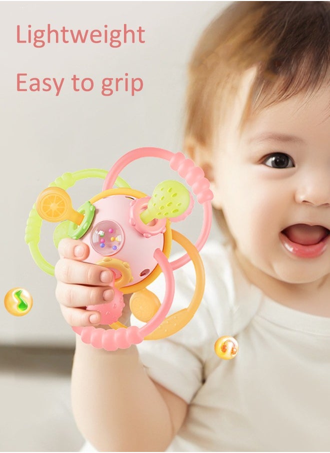 Aissiora Baby Teethers Baby teething silicone Baby hand scratch ball Molar silicone Baby rattles  - Image 3
