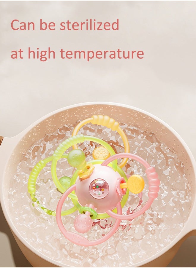 Aissiora Baby Teethers Baby teething silicone Baby hand scratch ball Molar silicone Baby rattles  - Image 5