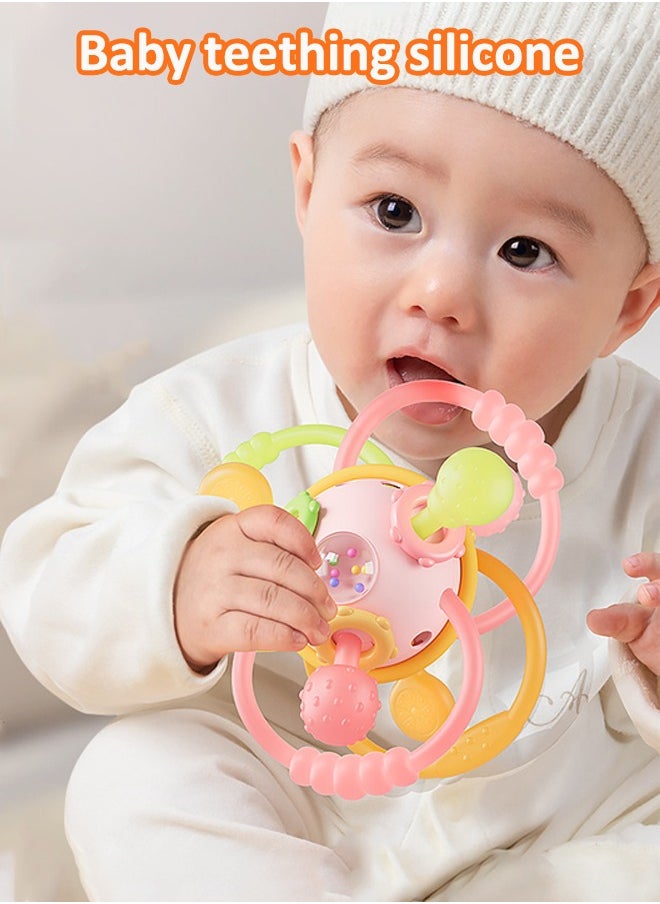 Aissiora Baby Teethers Baby teething silicone Baby hand scratch ball Molar silicone Baby rattles  - Image 1