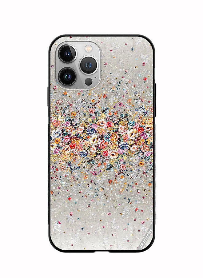 VR CREATIVE Protective Case Cover For Apple iPhone 11 Pro Max Digital Floral Garland Design Multicolour  - Image 1