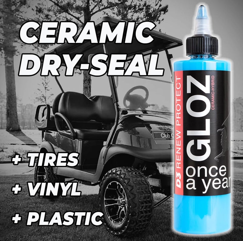 Renew Protect GLOZ 16oz | High Gloss Ceramic-Hybrid Protectant | Safe for Motorcycles, Golf Carts, RVs | Trim & Tire Preservation, OEM Restorer for Faded Plastic, Cracked Vinyl, Dry Rot Prevention - Image 2