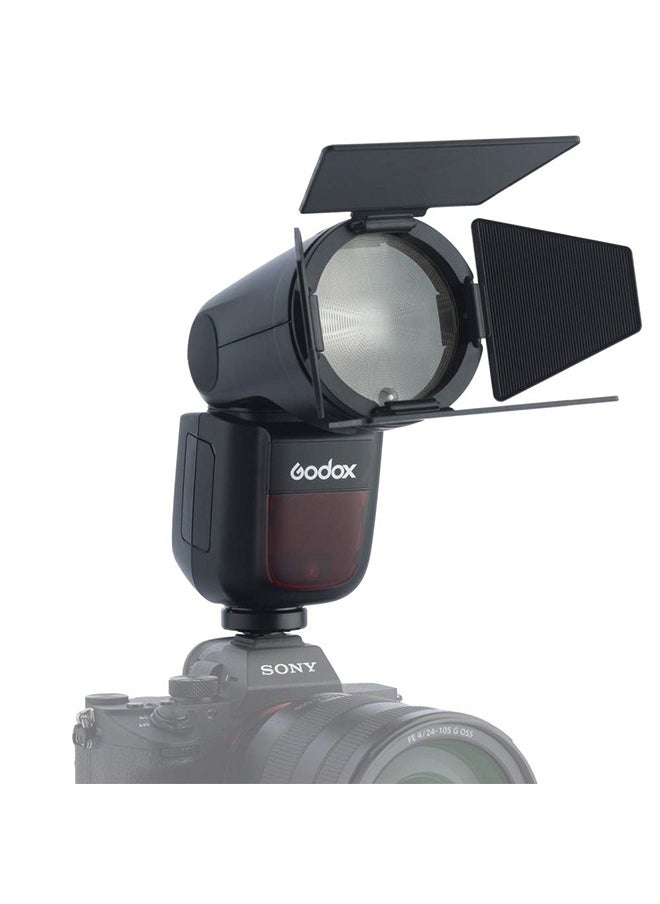 جودوكس - فلاش كاميرا Godox V1 V1-S V1S مستدير الرأس لجهاز Sony Flash Speedlight Speedlite Light، 76Ws 2.4G TTL1/8000 HSS، 480 لقطة طاقة كاملة، وقت إعادة التدوير 1.5 ثانية، بطارية ليثيوم أيون 2600 مللي أمبير في الساعة، 10 مستويات مصباح LED للنمذجة - Image 1