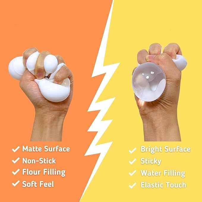 Tazweeq Soft Tofu Stress Ball, Stress and Anxiety Relief Toy, Dough Water Ball (4 Pcs) - Image 4