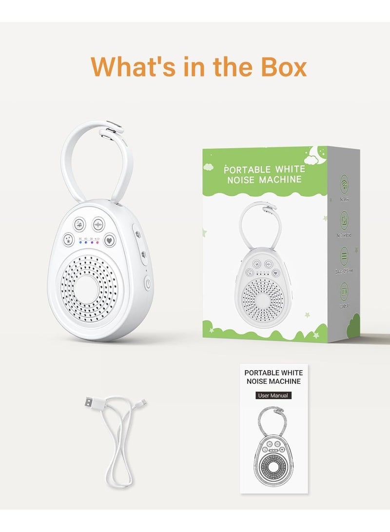 White Noise Machine with 20 Soothing Sounds, Sleep Timer, Portable Lanyard, Sound Therapy for Home, Office, Travel - Image 3