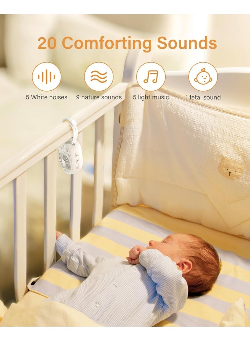 White Noise Machine with 20 Soothing Sounds, Sleep Timer, Portable Lanyard, Sound Therapy for Home, Office, Travel - Image 4