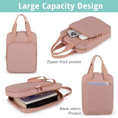 Bunnychill Bible Cover for Women, Bible Case with Handles,Carrying Bible Bag Scripture Case Church Bag Bible Protective with a Zippered Front Pocket & Velcro Back Pocket - Image 3