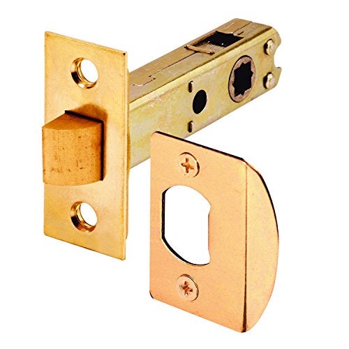 PrimeLine E 2281 Passage Door Latch 932 In and 14 In Square Drive Steel Brass Finish Single Pack