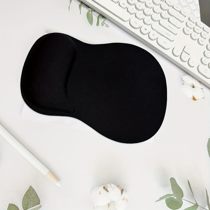 Creative Drip Edge Desk Mouse Pad With White Wrist Rest Ergonomic Memory Foam Support For Typing Relief Home Office Gaming Computer Keyboard Mat - Image 5