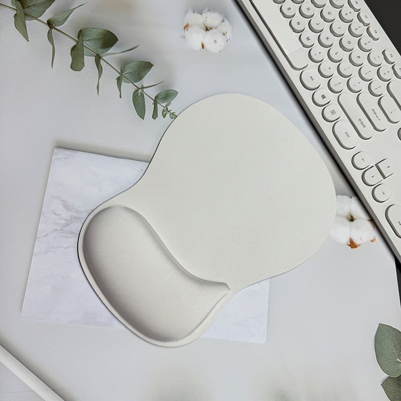Creative Drip Edge Desk Mouse Pad With White Wrist Rest Ergonomic Memory Foam Support For Typing Relief Home Office Gaming Computer Keyboard Mat - Image 2