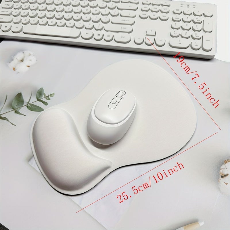Creative Drip Edge Desk Mouse Pad With White Wrist Rest Ergonomic Memory Foam Support For Typing Relief Home Office Gaming Computer Keyboard Mat - Image 3