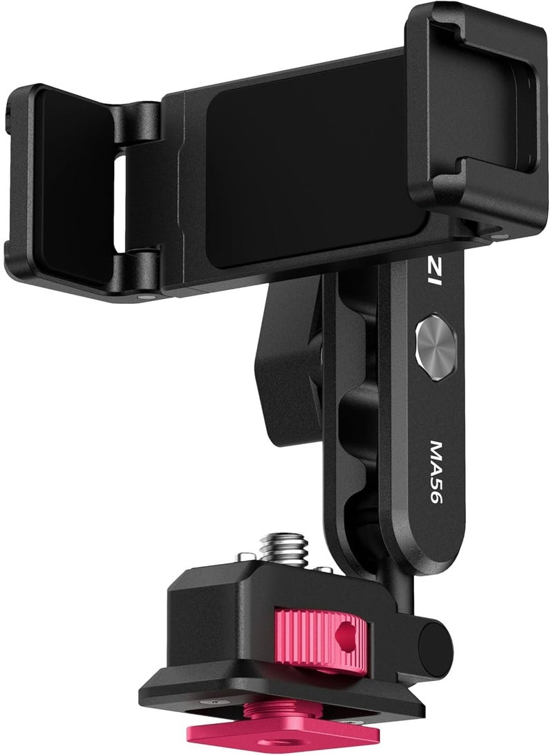 ULANZI MA56 4-in-1 Metal Phone Tripod Mount with Cold Shoe & Arca Swiss Plate, 360° Adjustable Hot Shoe Camera Phone Mount for iPhone, Compact All-in-One Adapter for Smartphone Photography & Video - Image 1