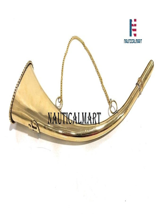 NAUTICALMART بوق ضباب بحري نحاسي إشارة صفارة إعادة إنتاج عتيقة صوت واضح بوق - Image 2