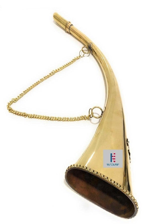 NAUTICALMART بوق ضباب بحري نحاسي إشارة صفارة إعادة إنتاج عتيقة صوت واضح بوق - Image 1