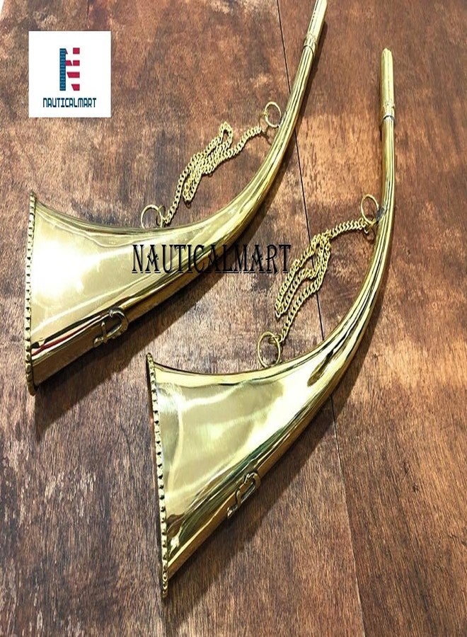 NAUTICALMART بوق ضباب بحري نحاسي إشارة صفارة إعادة إنتاج عتيقة صوت واضح بوق - Image 4