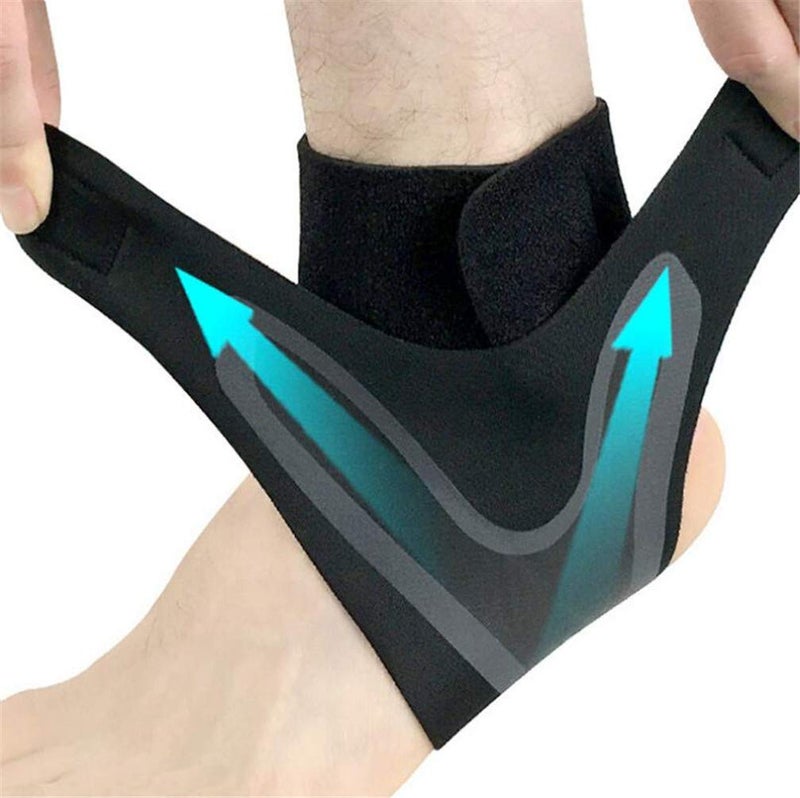 Xemz Ankle Brace Support Sleeve Adjustable Breathable Elastic Ankle Brace Sleeve for Basketball Sports Joint Arch Support Foot Ankle Heel 1 Pair L - Image 1