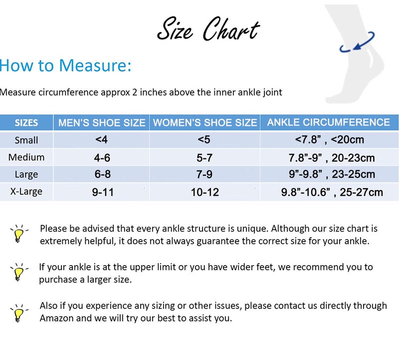 Xemz Ankle Brace Support Sleeve Adjustable Breathable Elastic Ankle Brace Sleeve for Basketball Sports Joint Arch Support Foot Ankle Heel 1 Pair L - Image 3