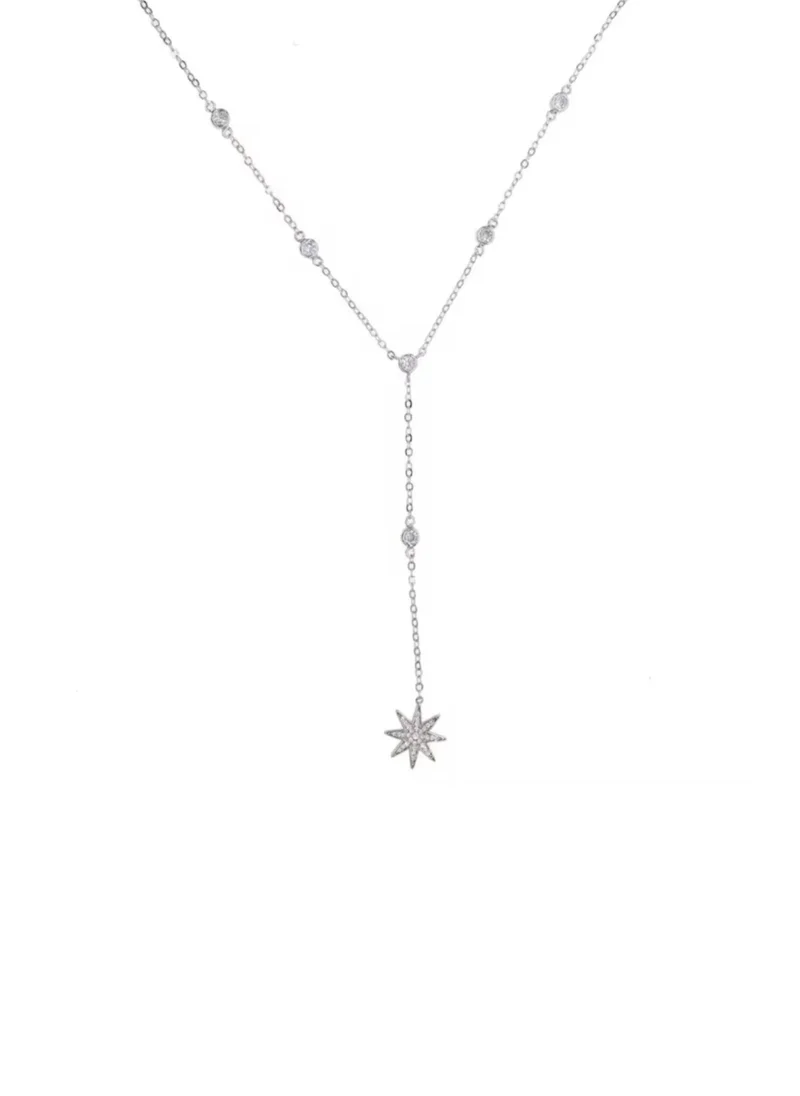 Necklace w/star silver