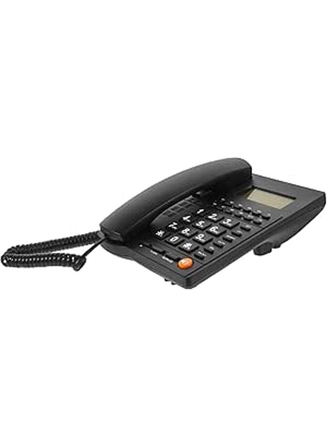 Black Corded Landline Phone with Large Buttons Loud Ringer Caller ID For Home Office Use Desk Telephone For Seniors - Image 1