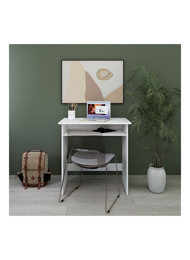 Home Box Vanilla Junior Study Desk with 1 Shelf 80 x 75 x 45 cm  - Image 1