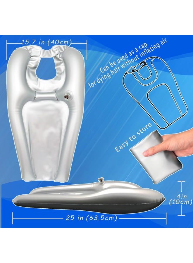 HousewoW Inflatable Shampoo Bowl, Portable Hair Washing Tray for Bedside and in Bed, Lightweight Shampoo Basin for Elderly, Disabled, Pregnant, Injured, Bedridden, Handicap, Lightweight Hair Washing Sink… - Image 4