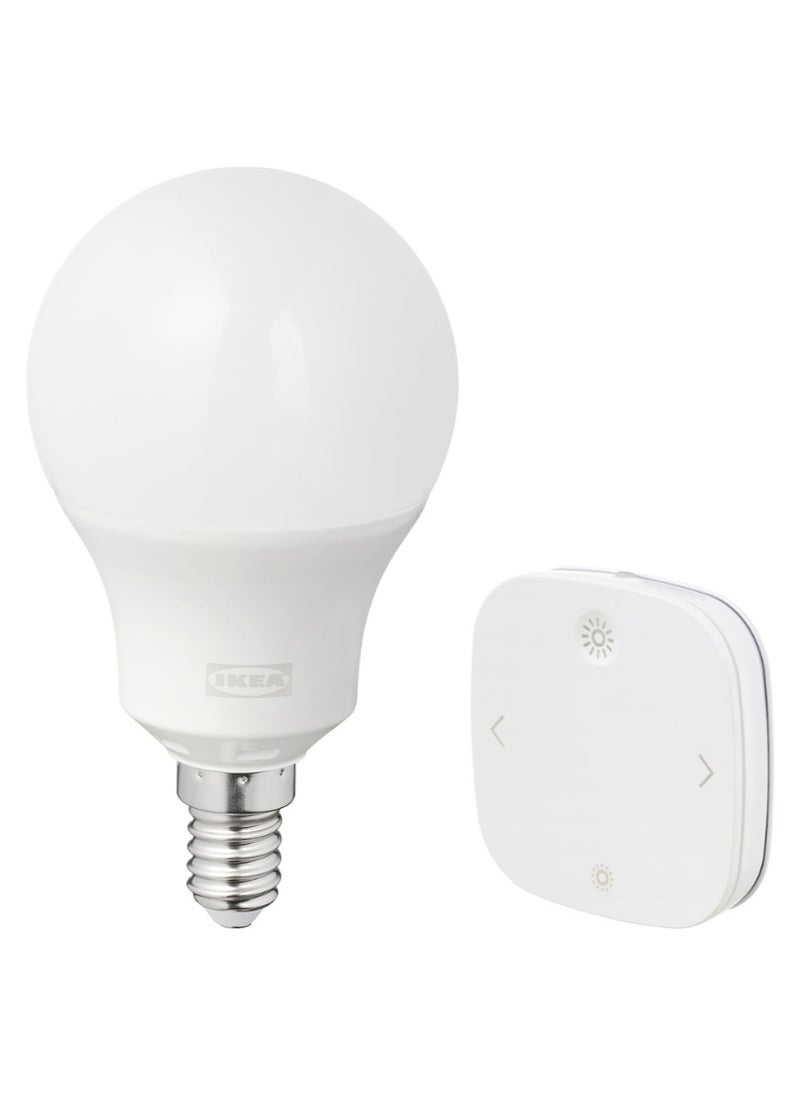 TRADFRI - Smart Starter Kit – E14 LED Globe, Colour & White Spectrum, Dimmable | Remote Control Included - Image 1