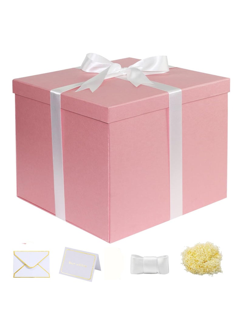 دان كولين مربع الوردي 12x12x10 بوصة ، مربع الوردي للهدايا ، مربع عيد ميلاد ، مربع الهدايا ، للتعبئة ، عيد الحب ، عيد الأم ، يوم الذكرى. - Image 1