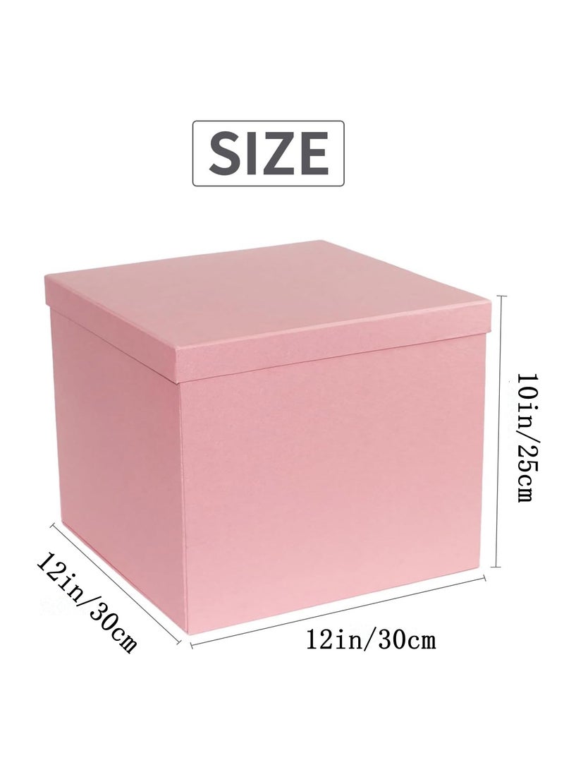 دان كولين مربع الوردي 12x12x10 بوصة ، مربع الوردي للهدايا ، مربع عيد ميلاد ، مربع الهدايا ، للتعبئة ، عيد الحب ، عيد الأم ، يوم الذكرى. - Image 2