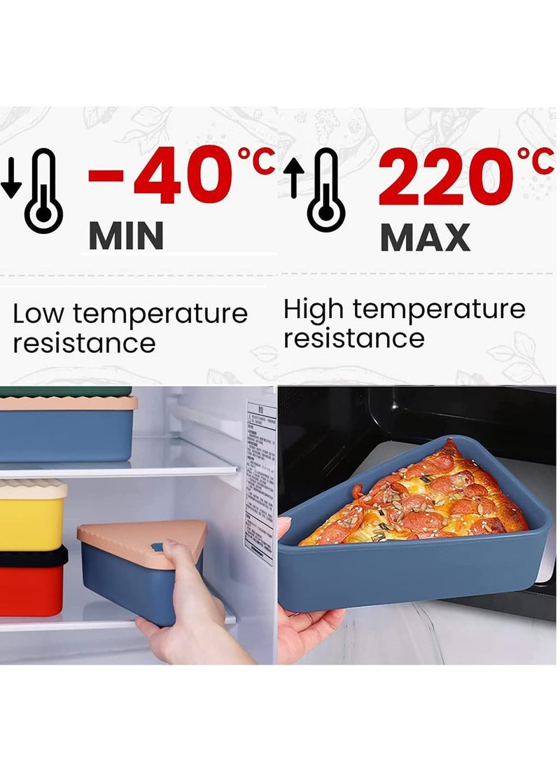 Vermaney Leftovers Box food Container Pizza Container Tray Pizza Slice Leak Proof Lunch Box 900ml - Image 3
