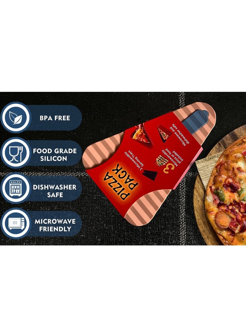 Vermaney Leftovers Box food Container Pizza Container Tray Pizza Slice Leak Proof Lunch Box 900ml - Image 5