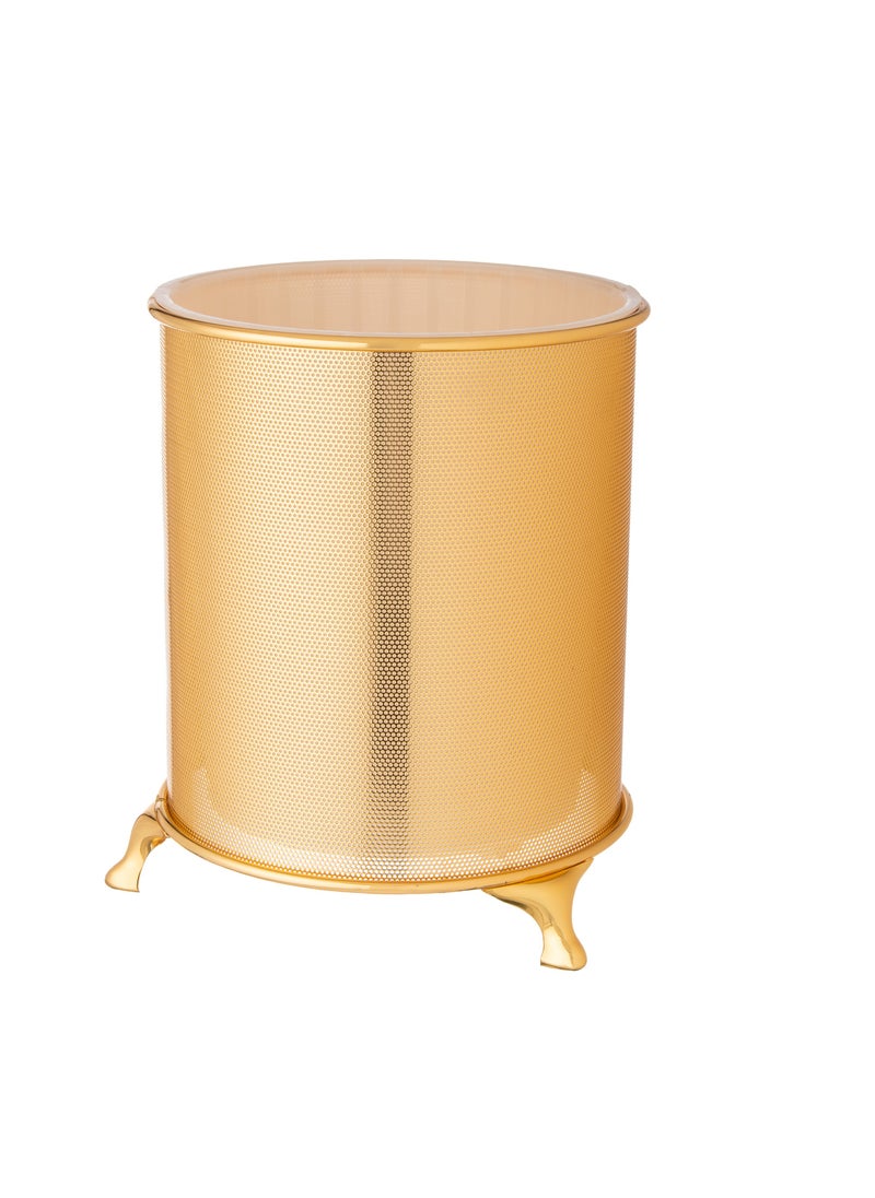 Dania Gold metal wastebasket and tissue box set  - Image 2