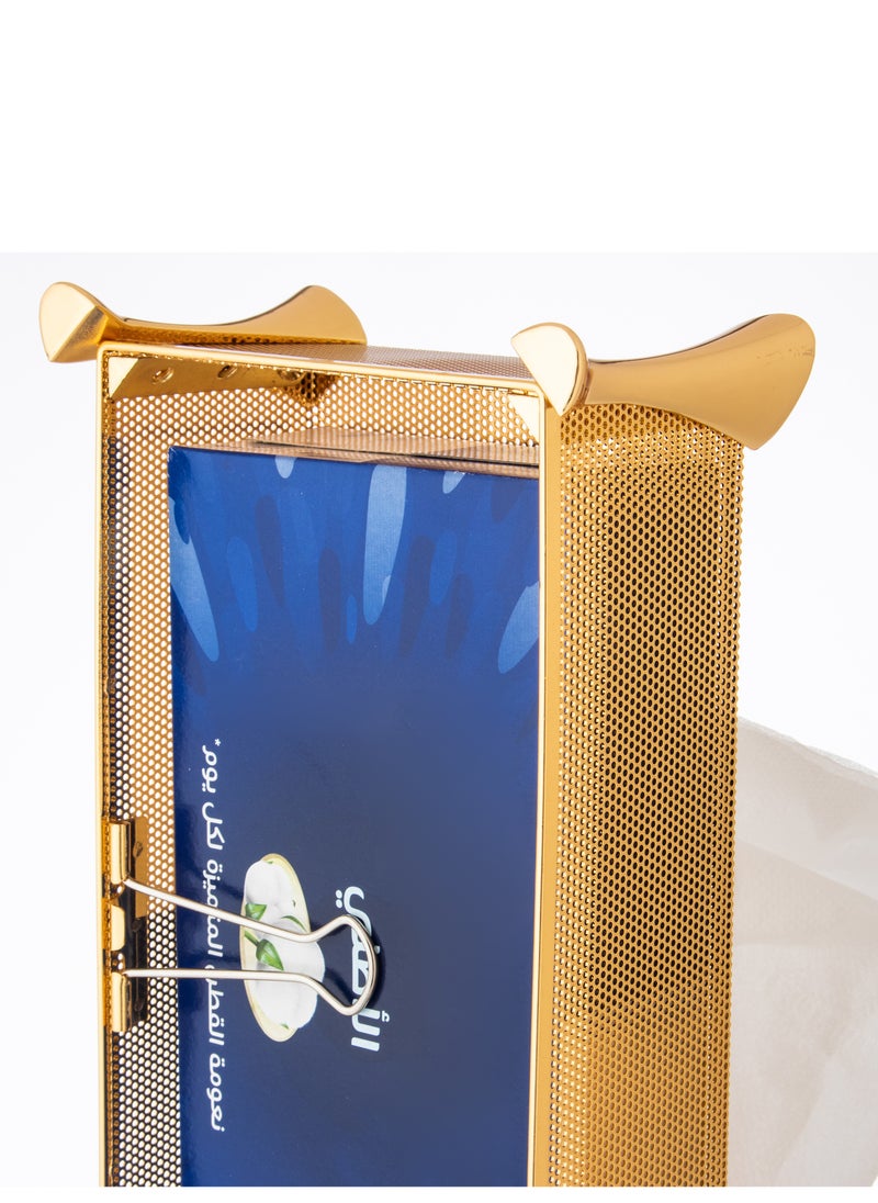 Dania Gold metal wastebasket and tissue box set  - Image 4