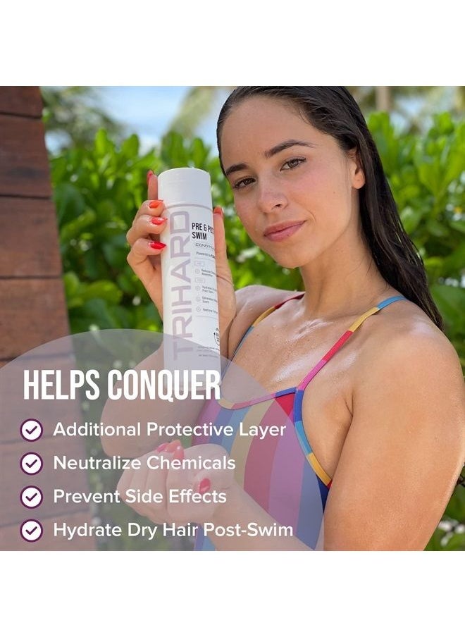 TRIHARD - Pre & Post Swim Conditioner | Swimmers Conditioner | Pre Swim Hair Protection | Chlorine Removal Solution (Pack of 1) - Image 1