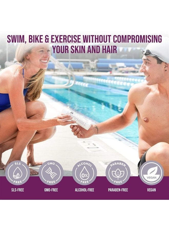 TRIHARD - Pre & Post Swim Conditioner | Swimmers Conditioner | Pre Swim Hair Protection | Chlorine Removal Solution (Pack of 1) - Image 1