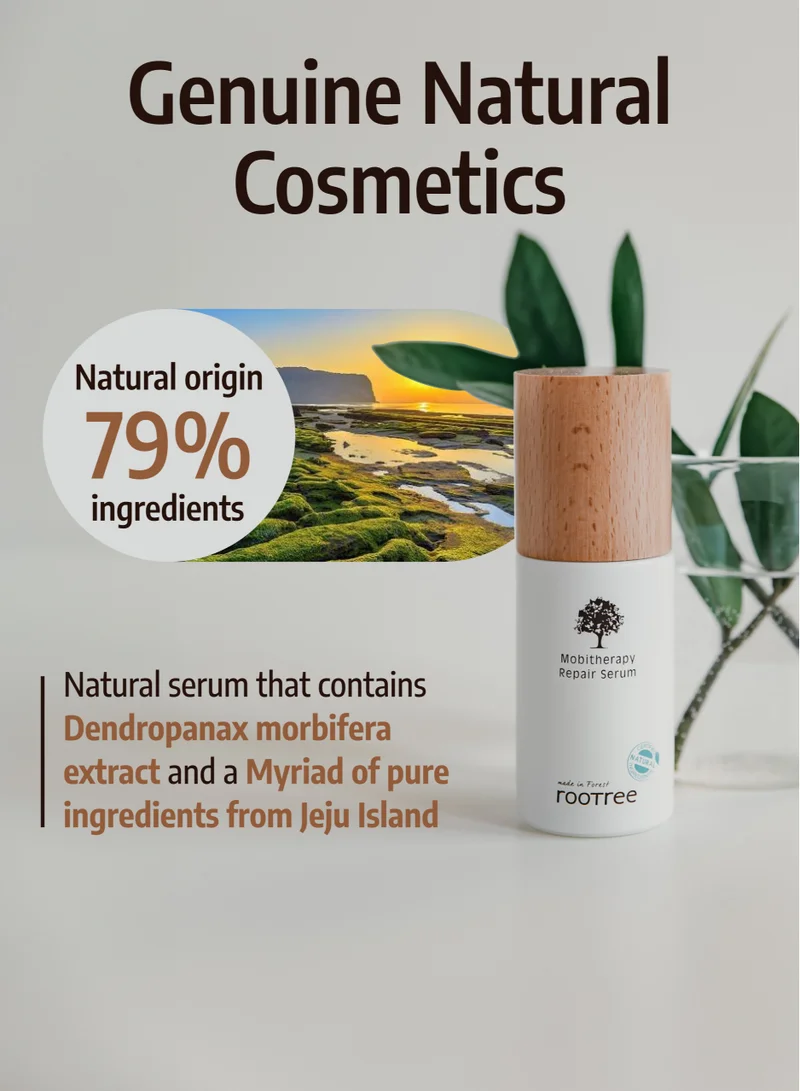 rootree Mobitherapy Repair Serum - Korean Skin Care, Anti Wrinkle & Anti Aging Treatment, Skin Brightening Facial Care with Natural Ingredients