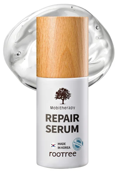 rootree Mobitherapy Repair Serum - Korean Skin Care, Anti Wrinkle & Anti Aging Treatment, Skin Brightening Facial Care with Natural Ingredients