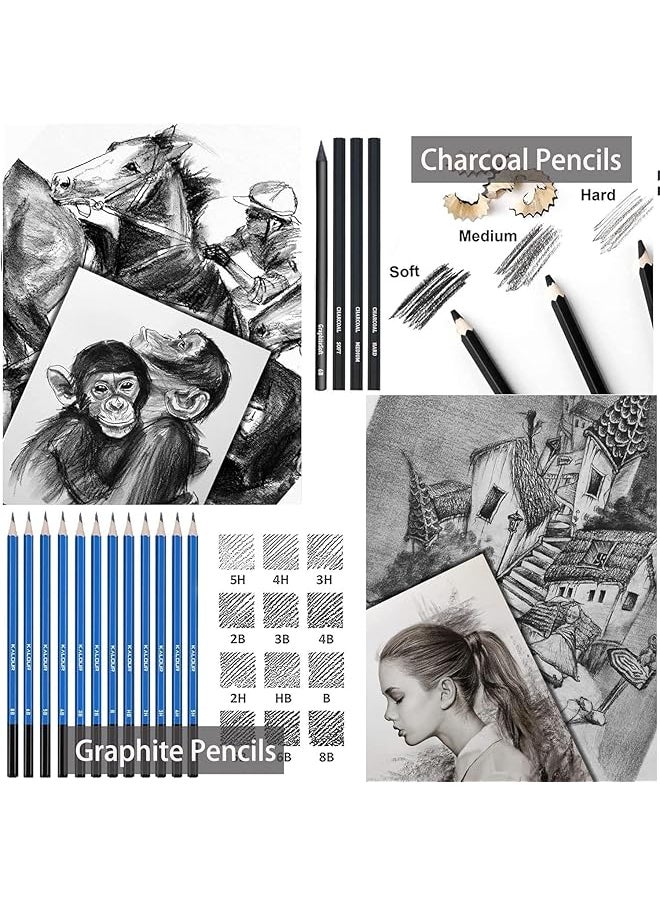 X spring Artist Colored Pencils Set 96 Pack Drawing Set Sketching Kit Art Supplies Painting Graphite Professional Art Pencils Kit Colored Pencil Set For Beginner Artists And Adults  - Image 5